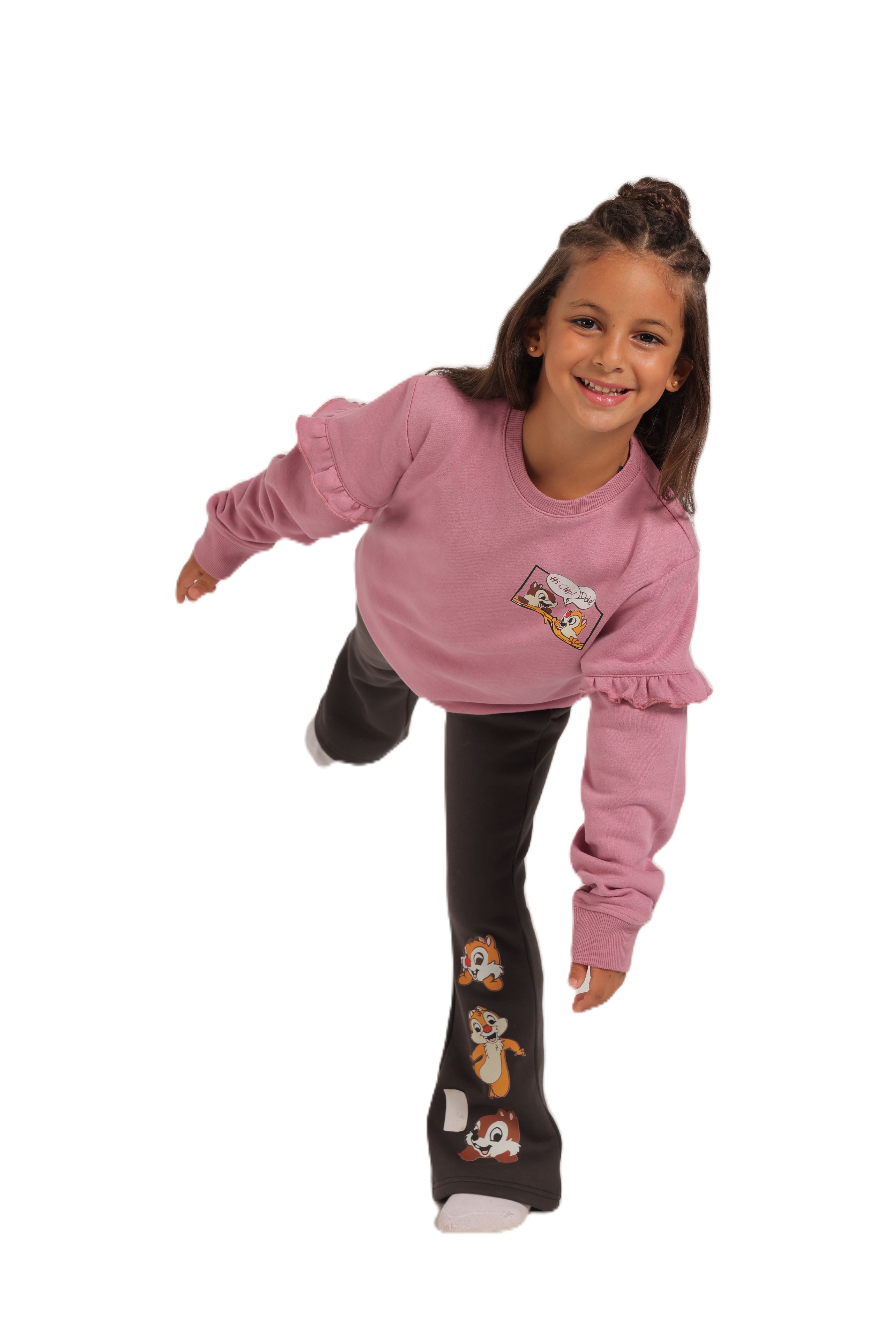 Girls' Winter Pajama Set With Charleston Sweatpants - Kashmir