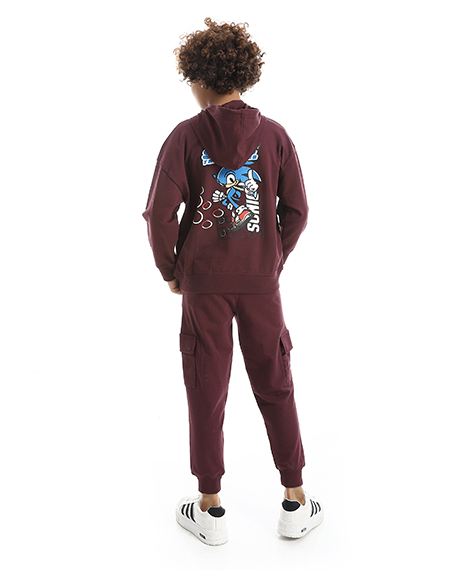 Boys' Sonic the Hedgehog Graphic Hoodie & Cargo Joggers Set