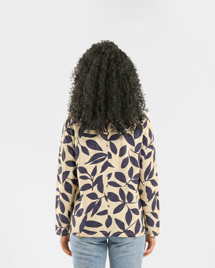 Women Printed Open-Front Kimono Jacket