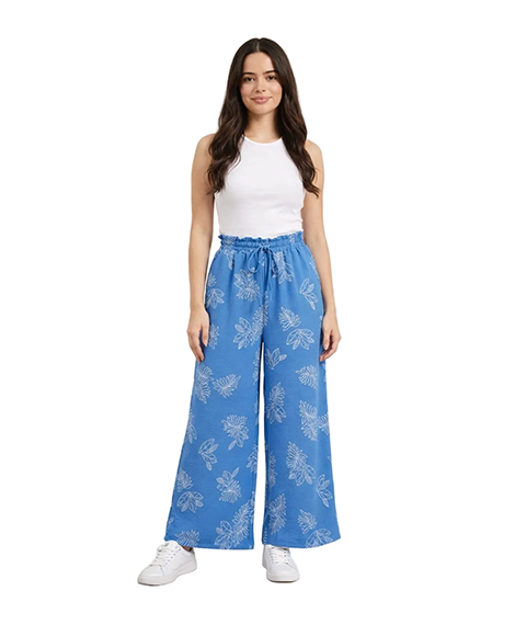 Women’s Floral Print Wide-Leg Trousers