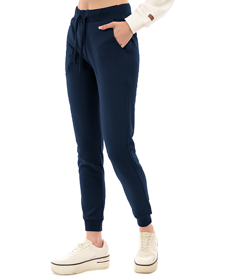 Joggy Womens Navy Track Pants for Athletic Training Cottonil UAE