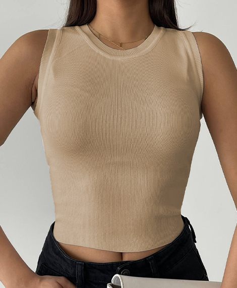 Womens Soft Cotton T-Shirt - Perfect For Everyday Wear - Beige