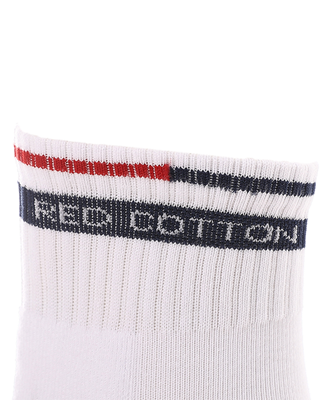 Mens Comfortable Mid Calf Socks - White