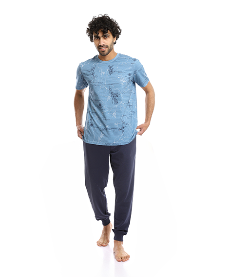 Short sleeve and pants pajama set sale