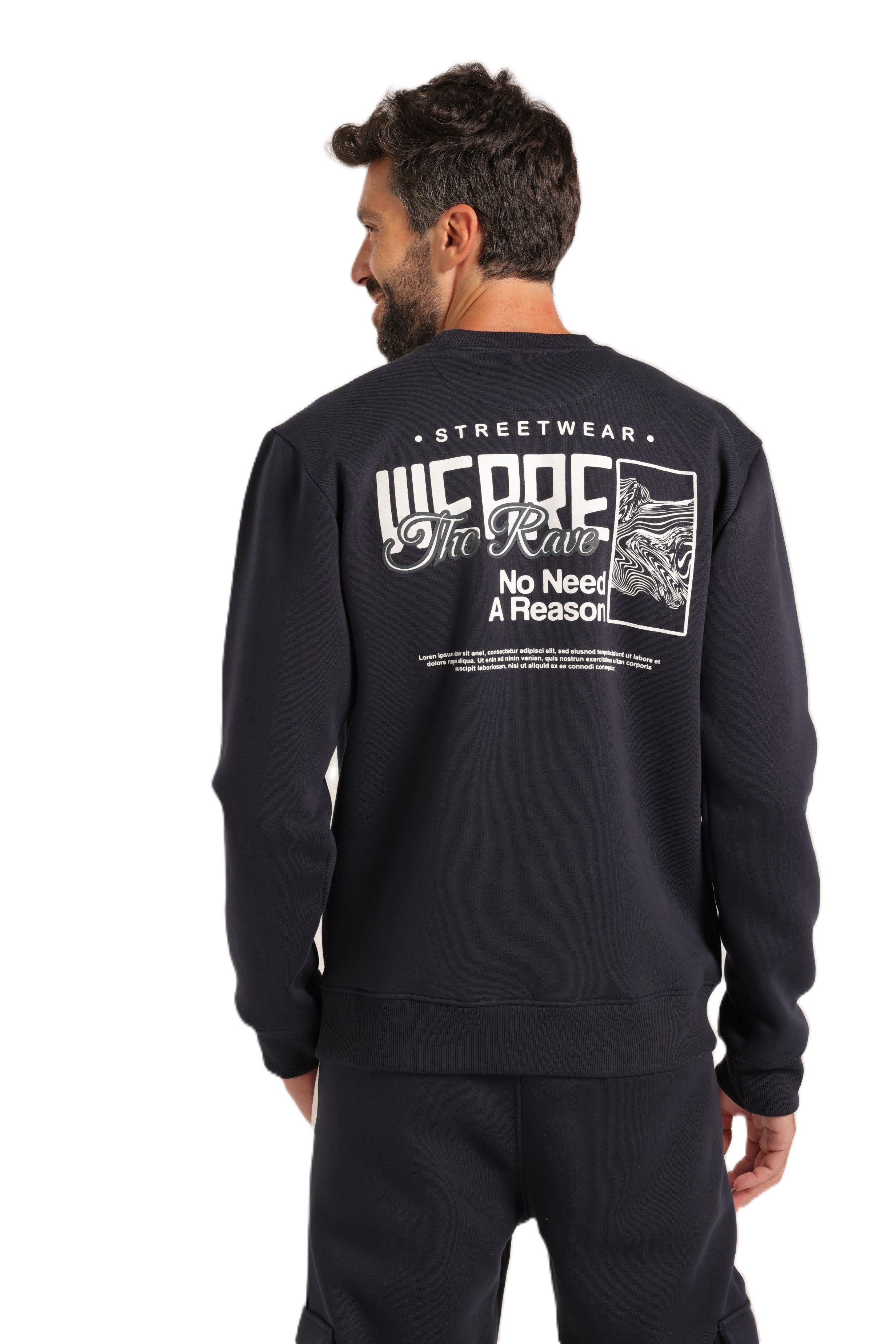 Men’s Navy Blue Sweatshirt & Jogger Set