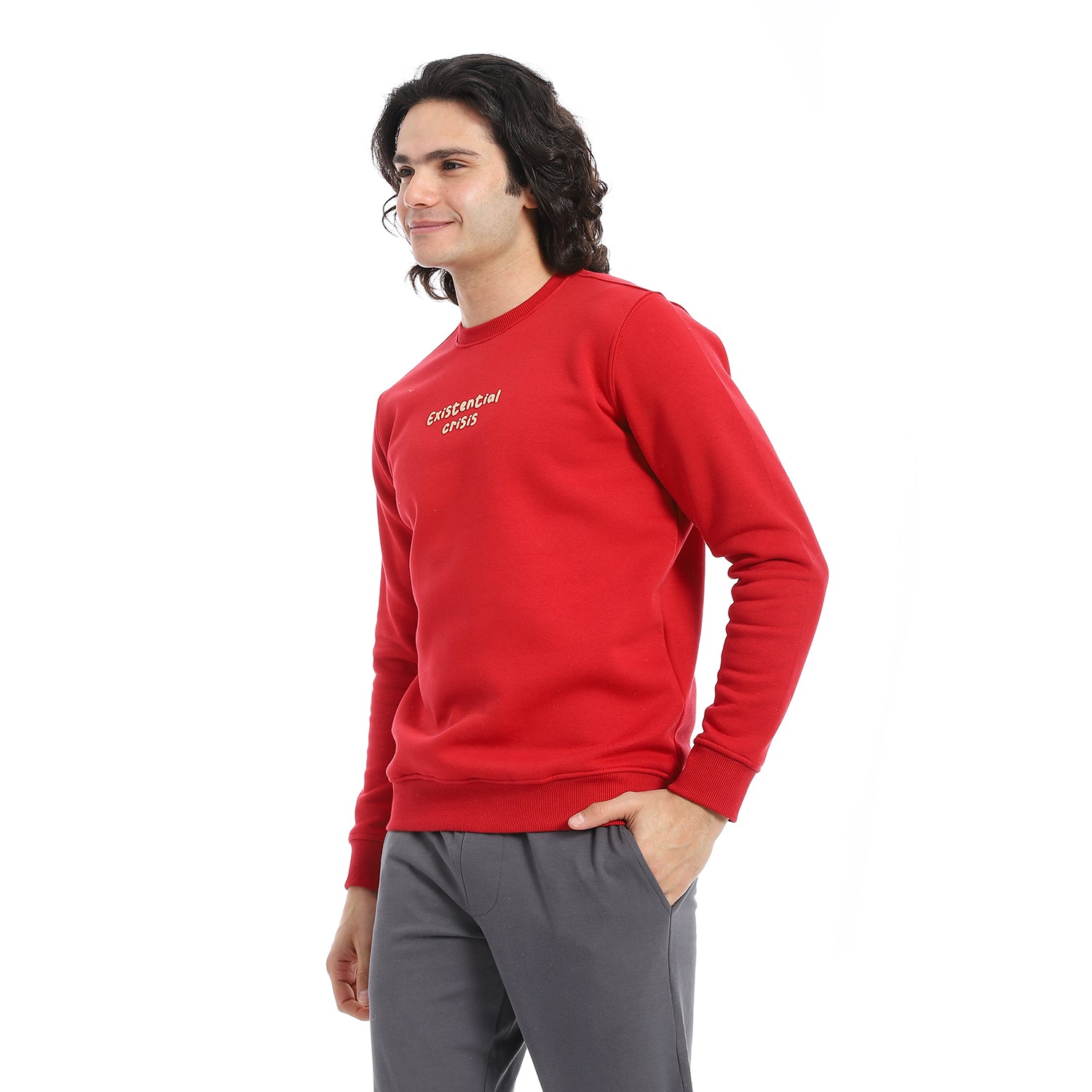 Mens Crewneck Sweatshirt - Style & Comfort Combined - Red