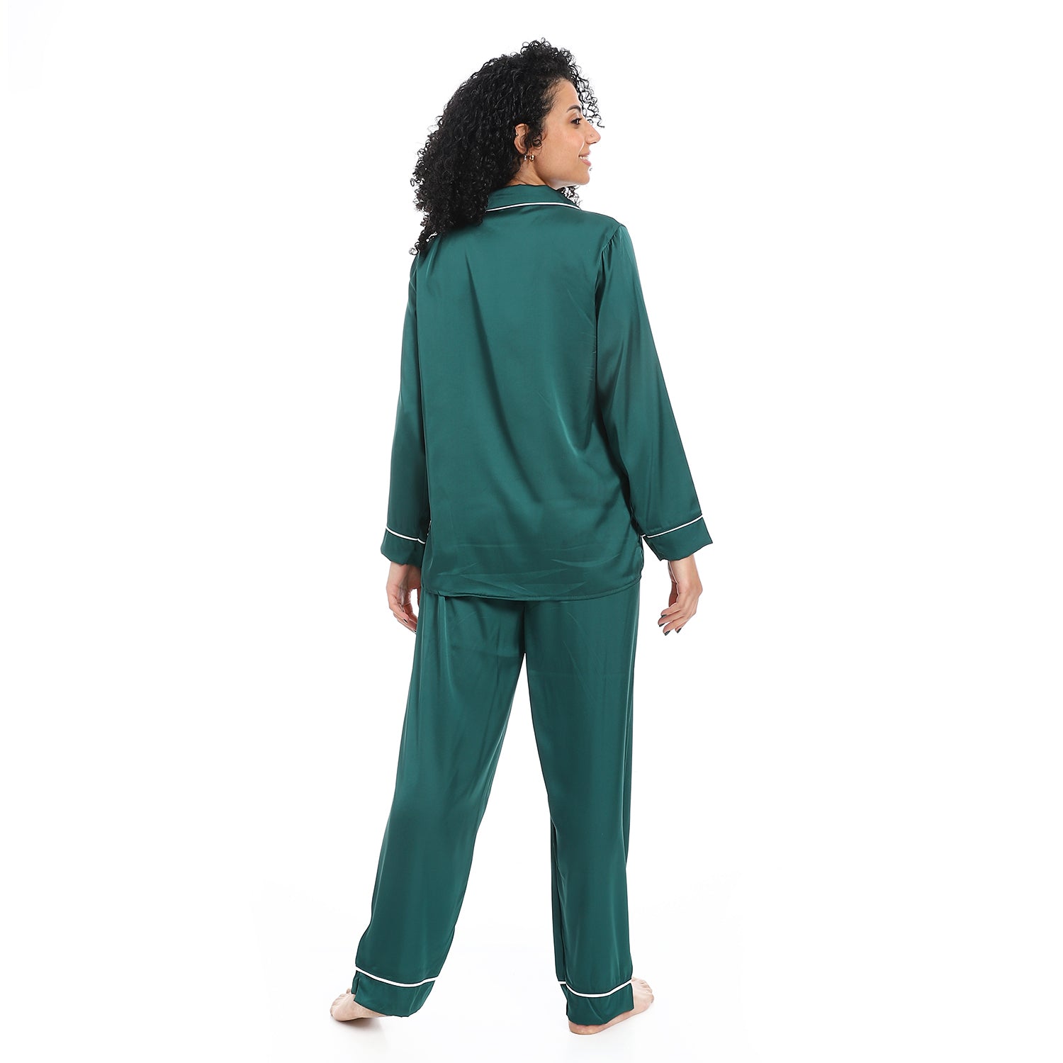 Classic Comfort Satin Pajamas - Green