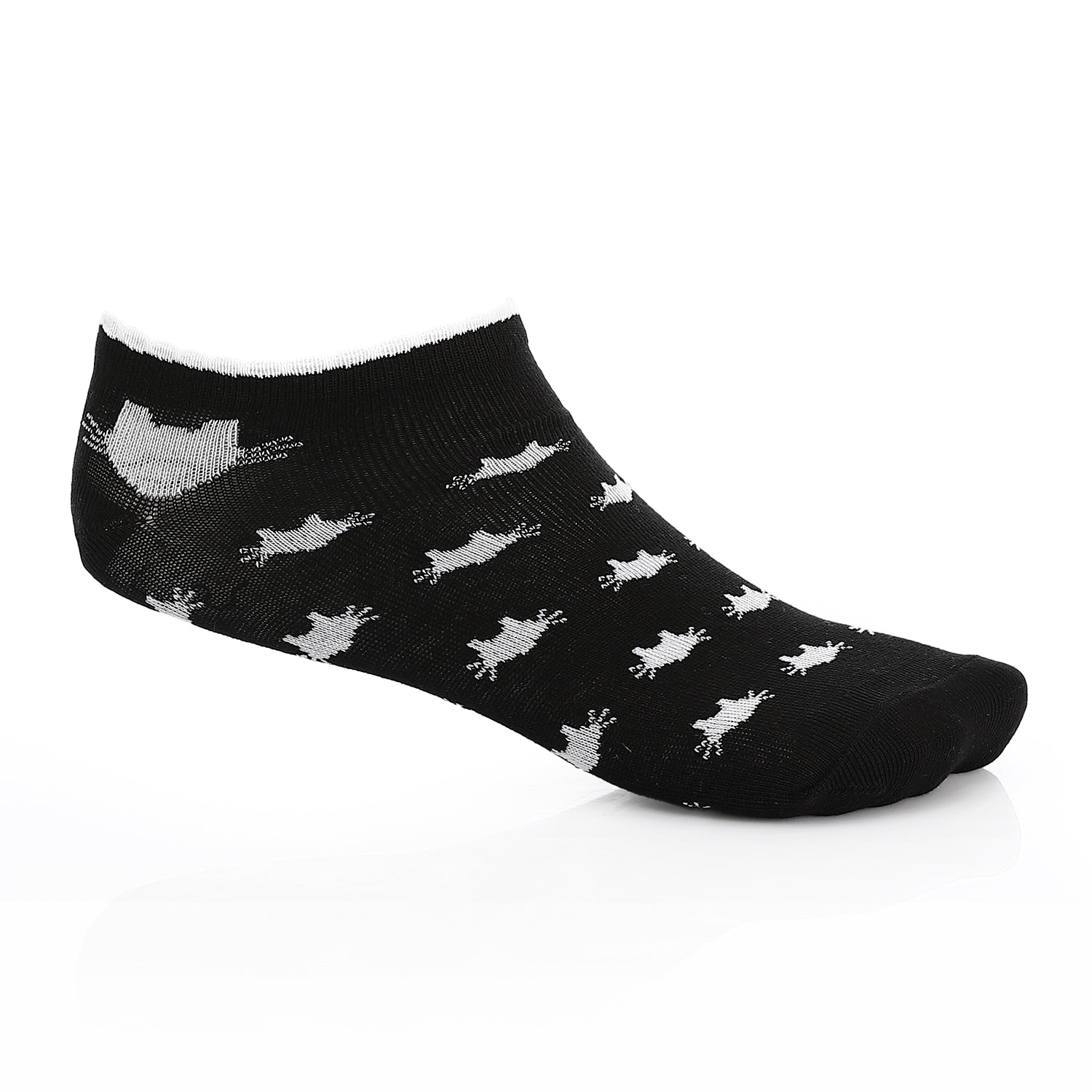 Womens Ankle Socks - Low-Cut - Black