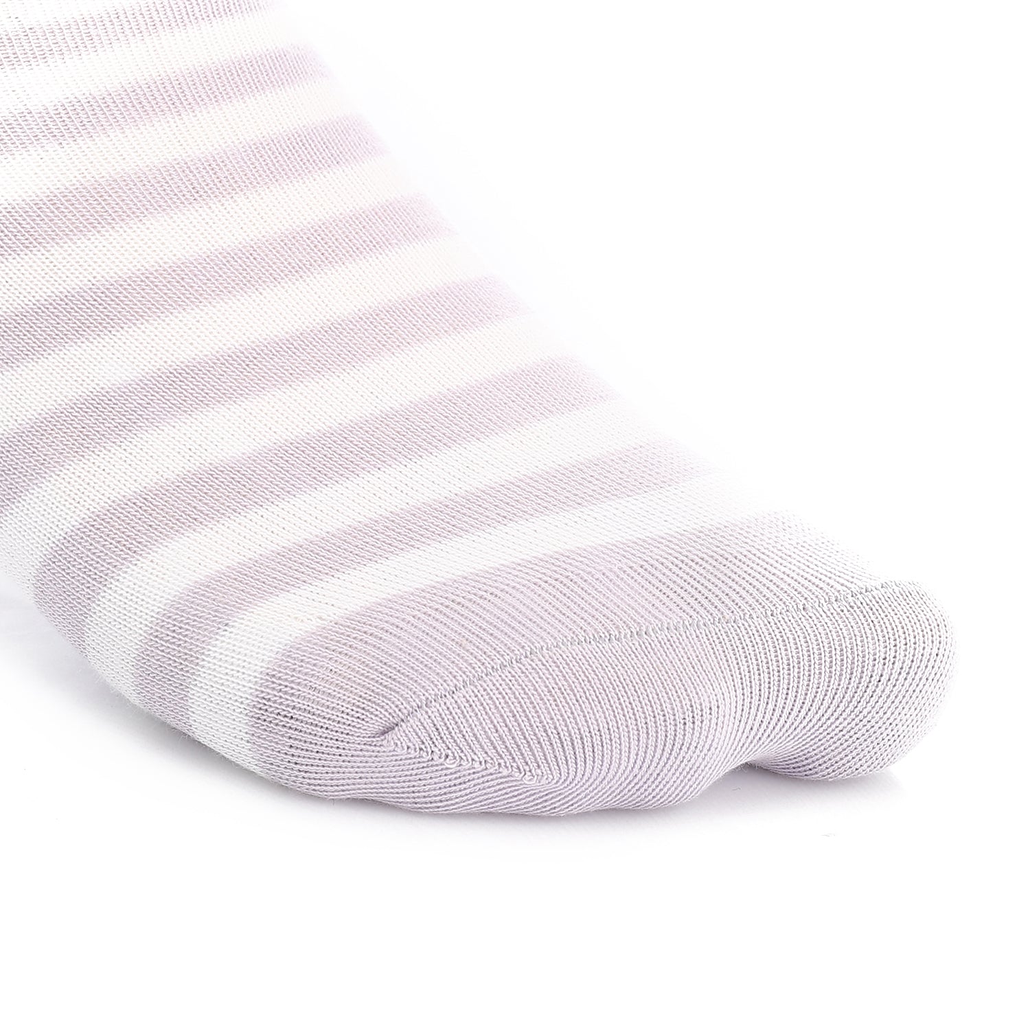Womens No Show Socks -Purple & White