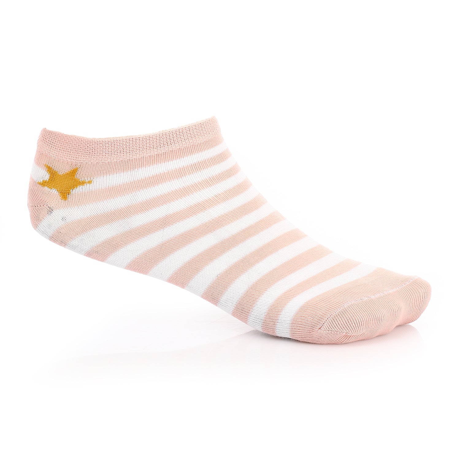 Womens No Show Socks - Kashmir & White