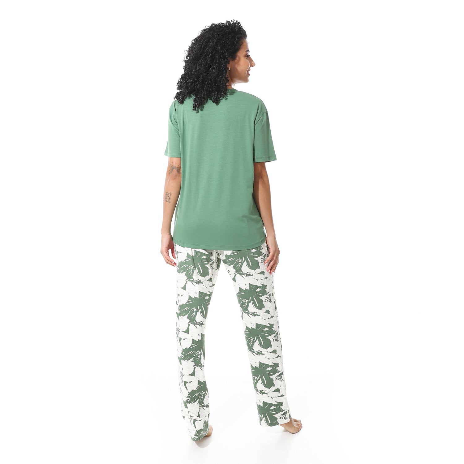 Women's Soft and Breathable Cotton Pajama Set - Floral Print Summer Sleepwear