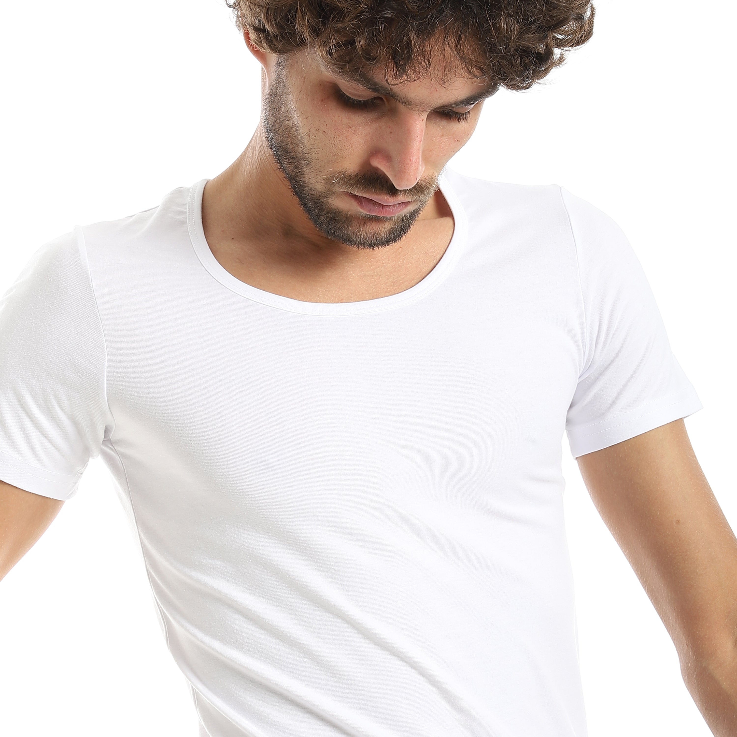 Invisible Comfort Undershirt Red Cotton - White