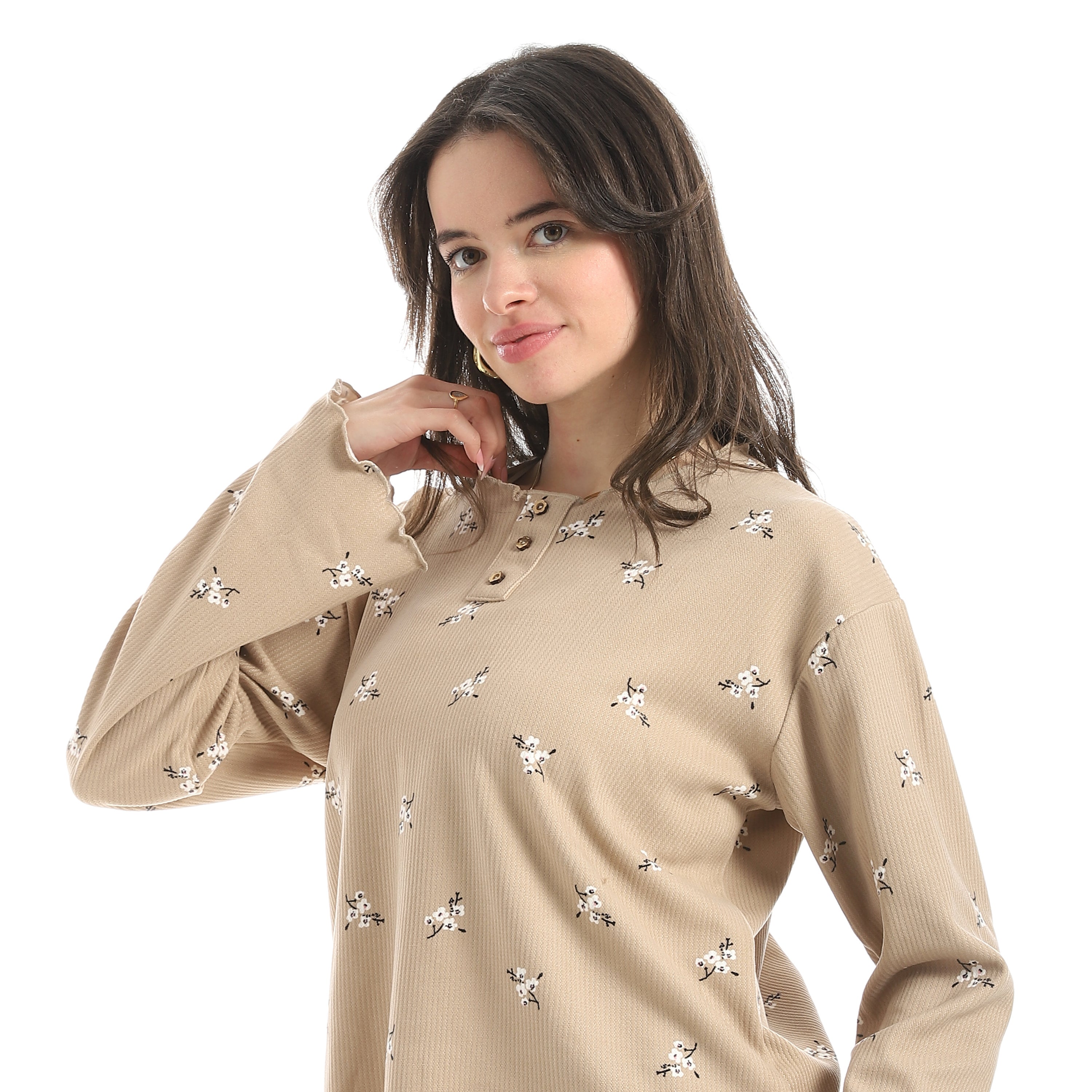 Women’s 2-Piece Pajama Set Red Cotton