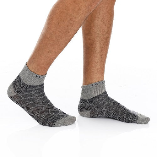 Men's Jacquard Socks - Short, Sporty - White