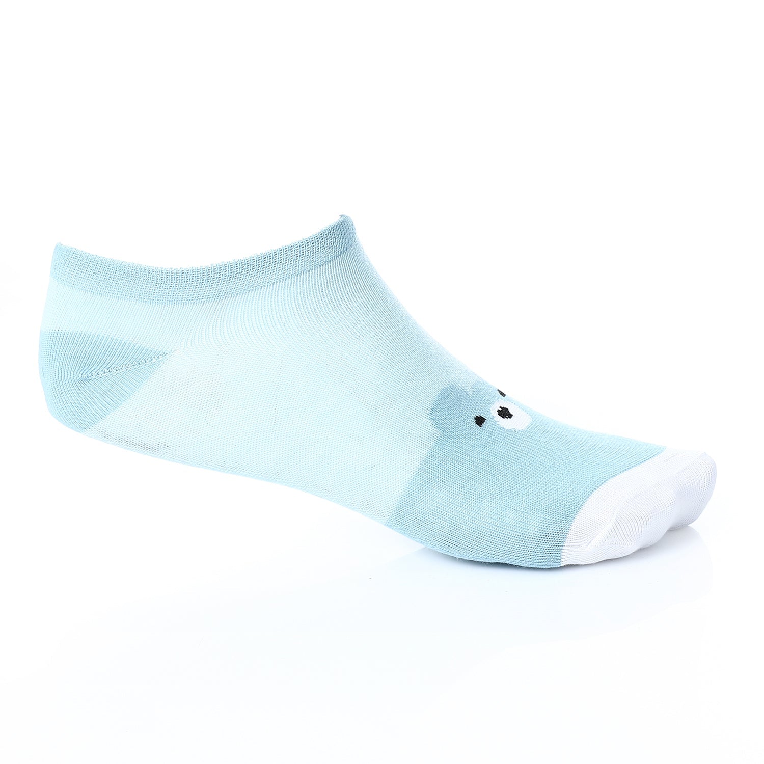 Womens No Show Socks With Drawings - Blue