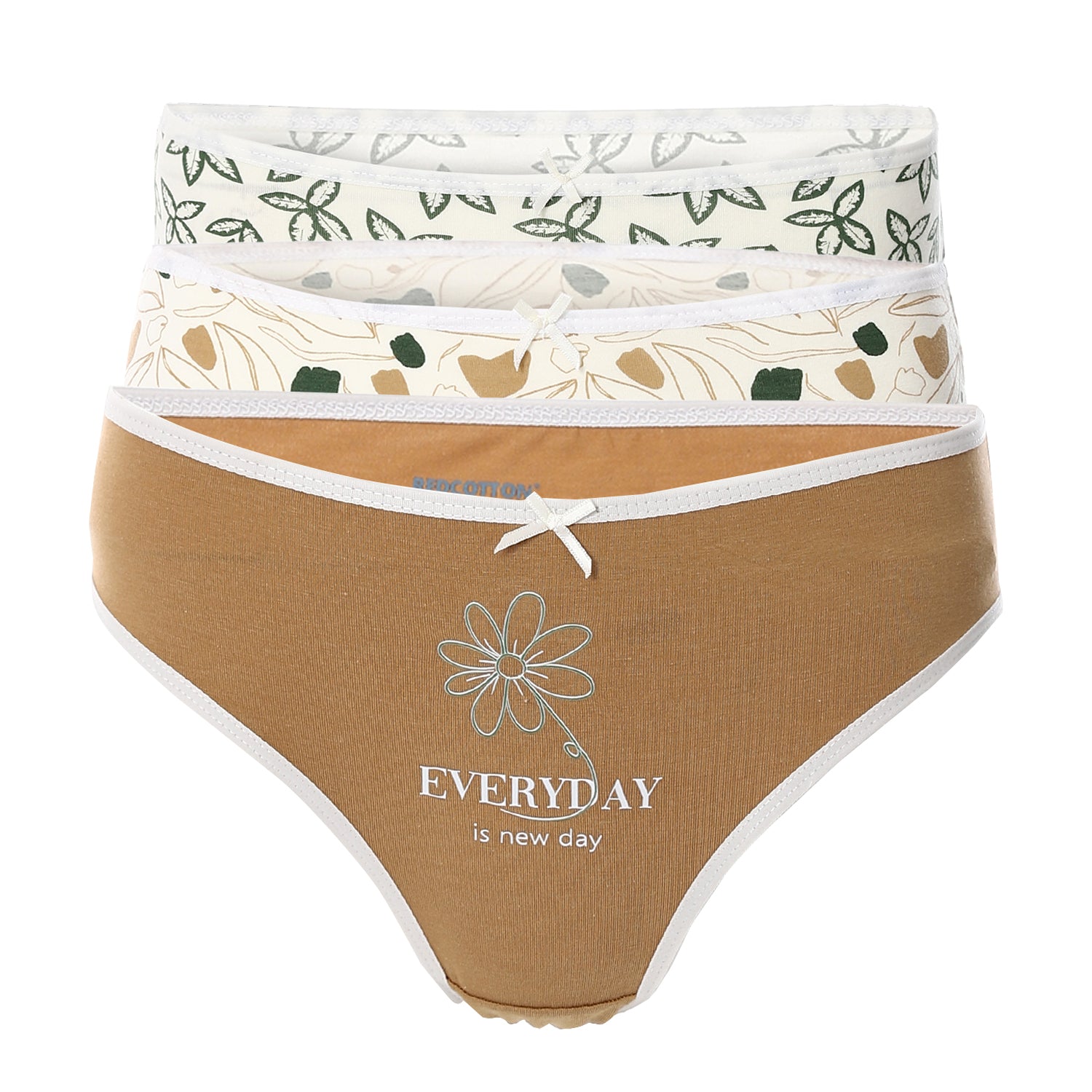 Womens Bikini Underwear Set - 3-Piece In Multiple Colors