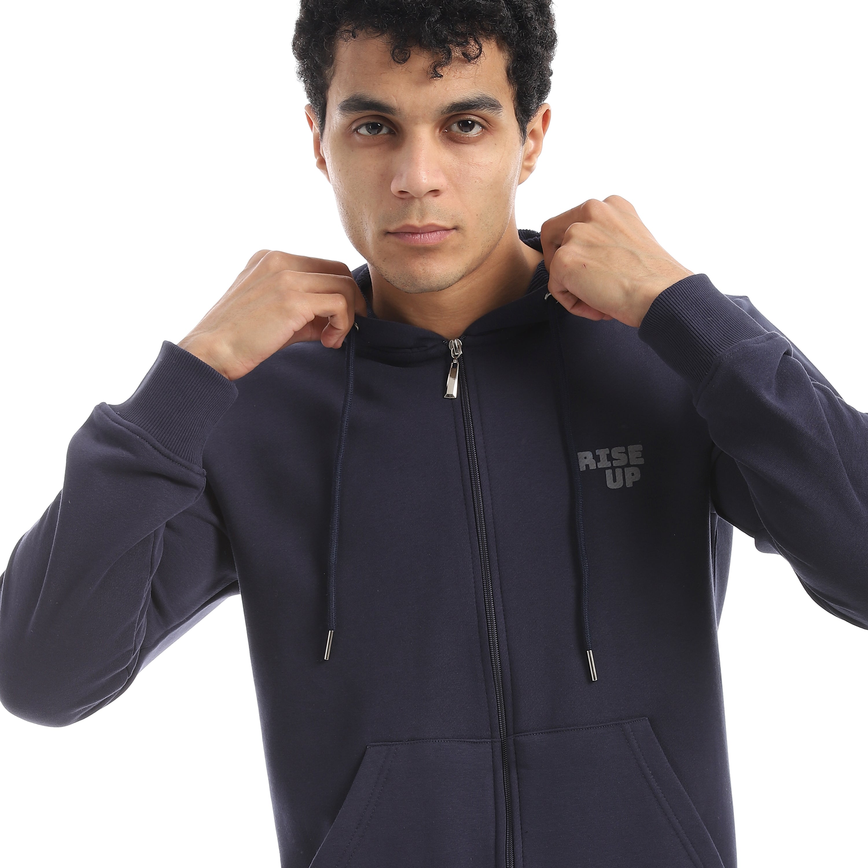 Men’s Full Zip Sweatshirt Red Cotoon