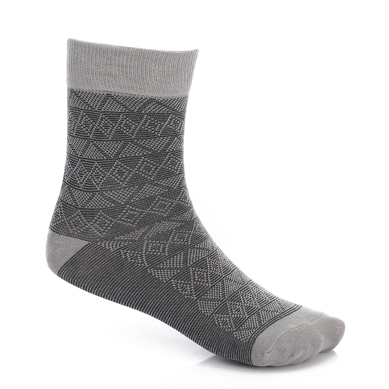 Men's Classic Jacquard Socks - Dark & Lite Gray