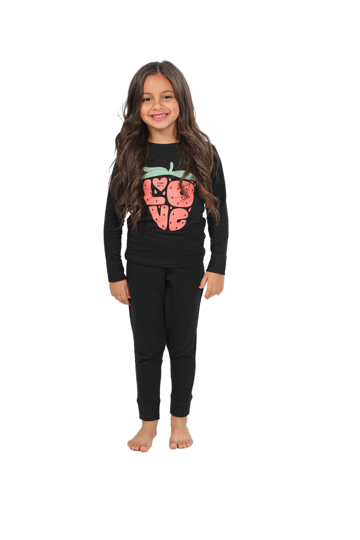 طقم حراري للبنات - أسود