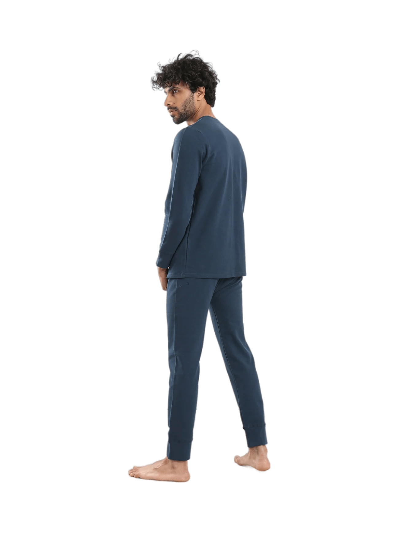 Navy Blue Padded Thermal Set for Men
