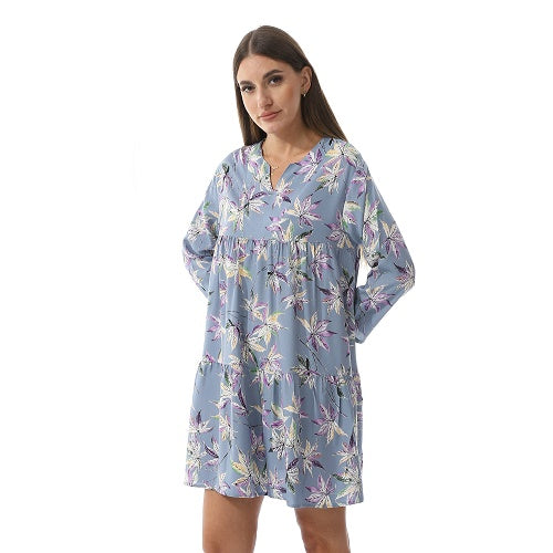 Womens Viscose Nightgowns - Soft, Lightweight, And Comfortable Sleepwear - Blue