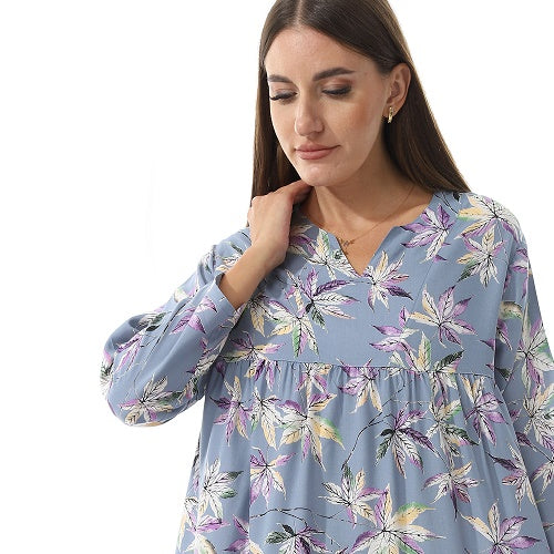 Womens Viscose Nightgowns - Soft, Lightweight, And Comfortable Sleepwear - Blue