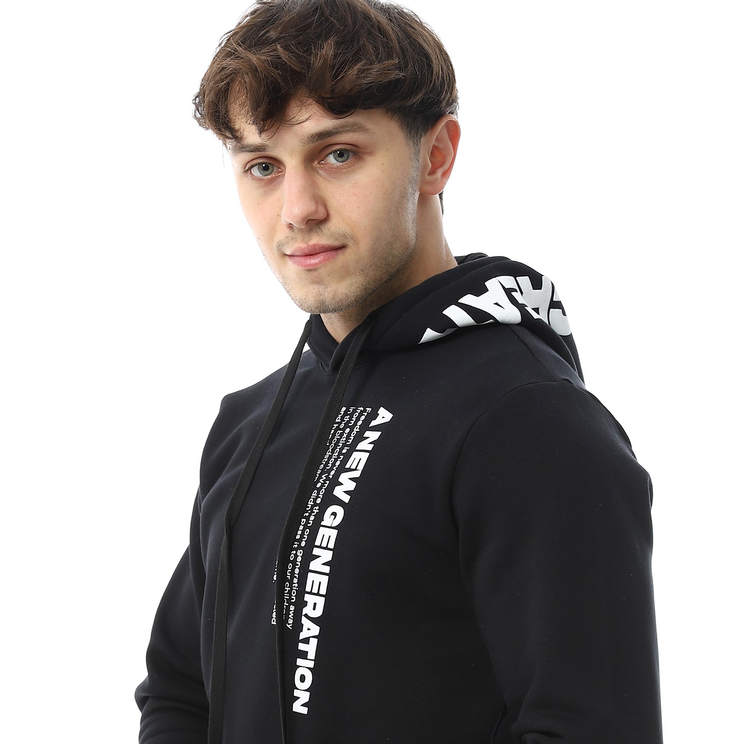 Mens Winter Hoodie Pajamas - Black