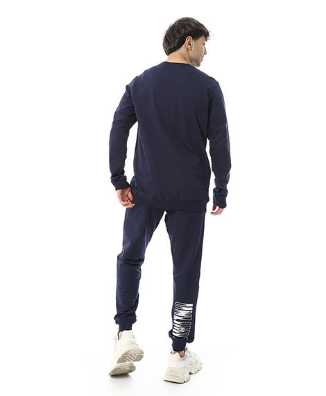 Mens Winter Pajama Printed - Navy