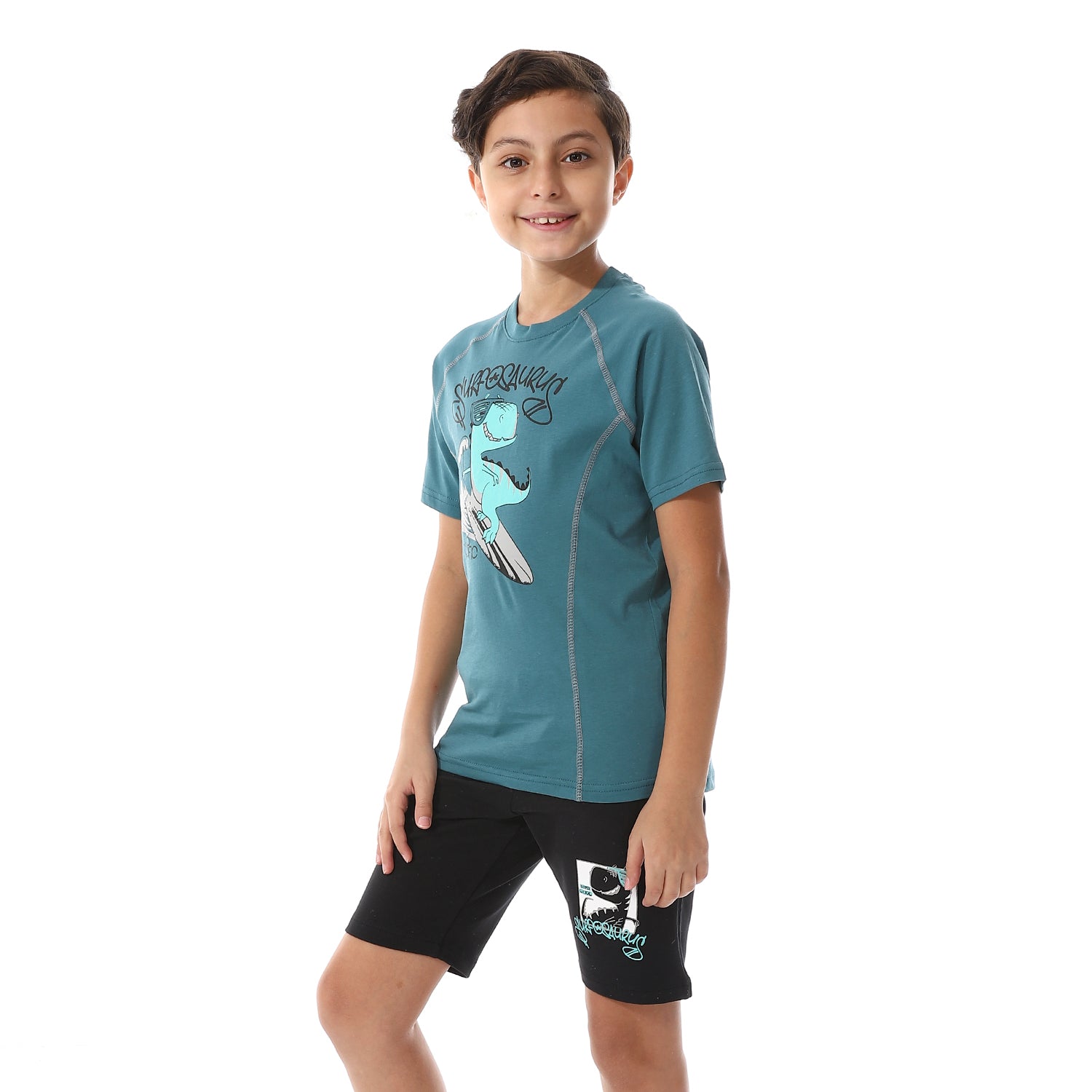 Summer Pajamas For Boys Shorts And Half Sleeves - Ganzari & Black