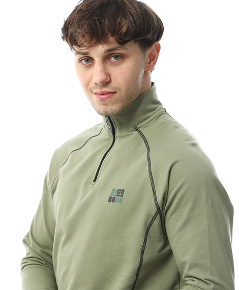 Mens Winter High Neck Pajama - Dark Green
