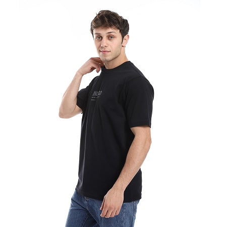 Mens Cotton T-Shirt - Classic and Comfortable Casual Tee - Black