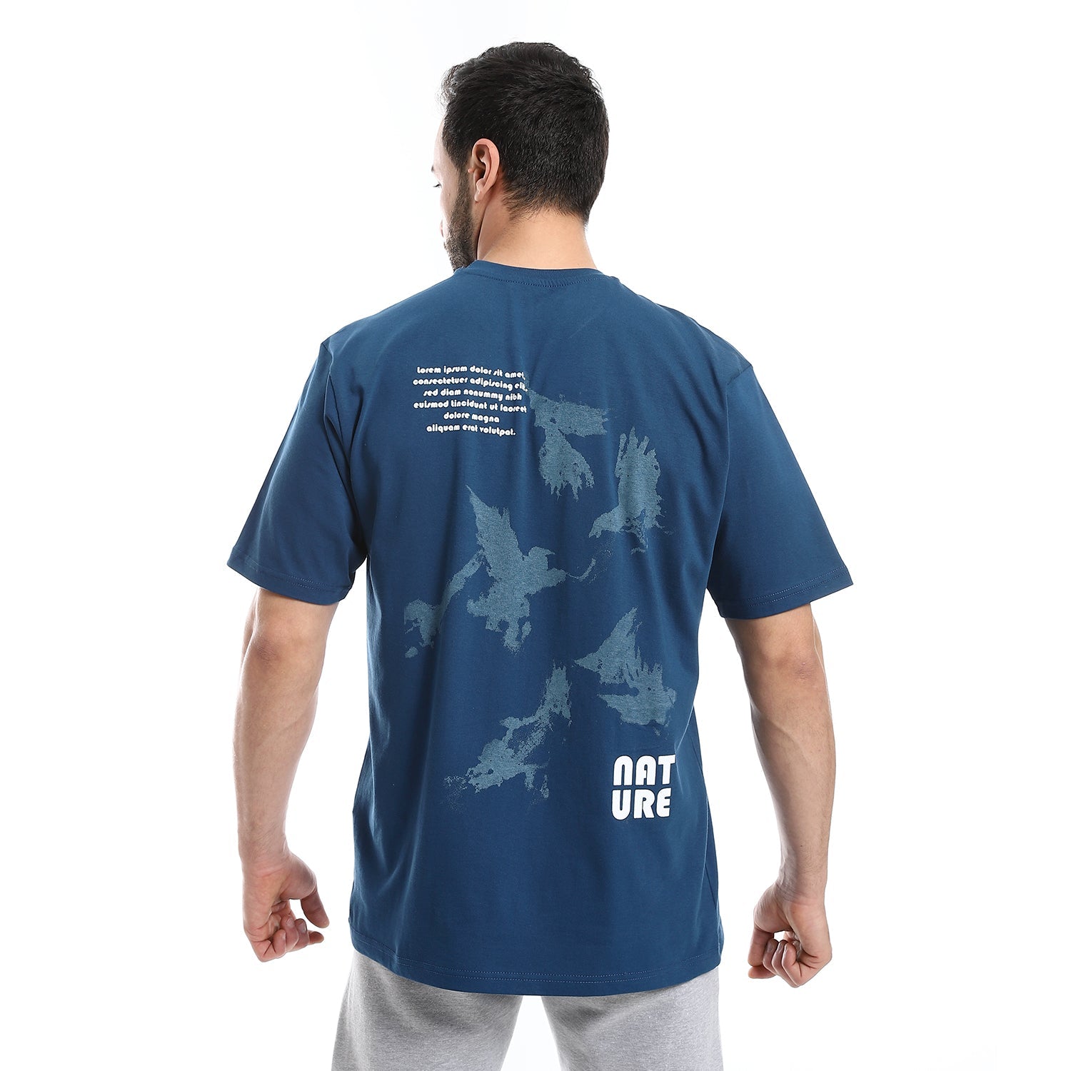 Mens Cotton T-Shirt - Casual and Comfortable - Petroleum