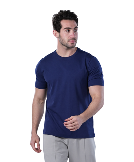 Men's Regular Fit Cotton T-Shirt - Navy
