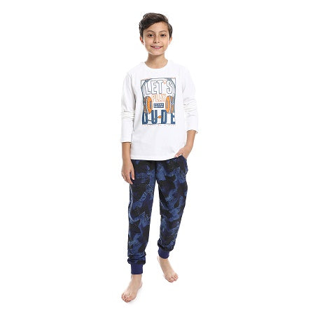 BoysSummer Pajamas, Comfy & Trendy Styles - Navy