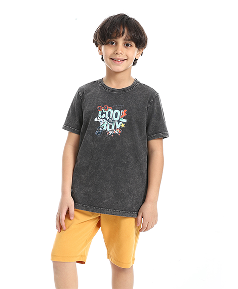 Boy's Summer Pajama - Dark Grey