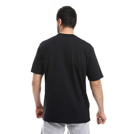 Mens Cotton T-Shirt - Classic And Comfortable Casual Tee - Black