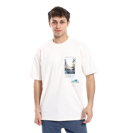 Mens Cotton T-Shirt - Classic And Comfortable Casual Tee - White