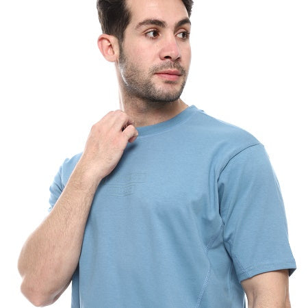 Mens Cotton T-Shirt - Casual and Comfortable - Denim Blue
