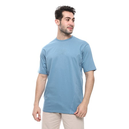 Mens Cotton T-Shirt - Casual and Comfortable - Denim Blue