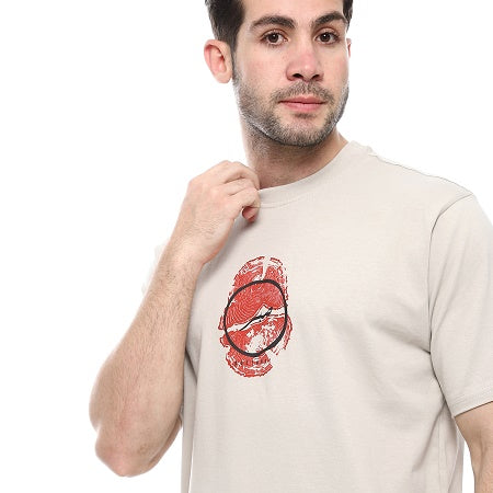 Mens Cotton T-Shirt ,Trendy and Comfy - Beige