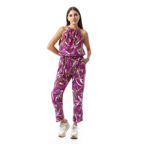 Womens Viscose Jumpsuit- Purple