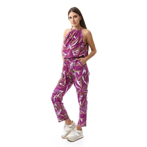 Womens Viscose Jumpsuit- Purple