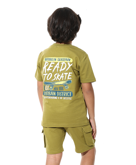 Printed Cargo Shorts Set for Boys – Summer Melton Vibes
