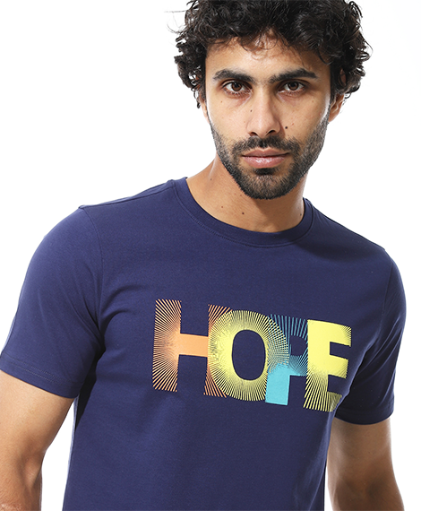 Men's Cotton Regular Fit T-Shirt- Navy