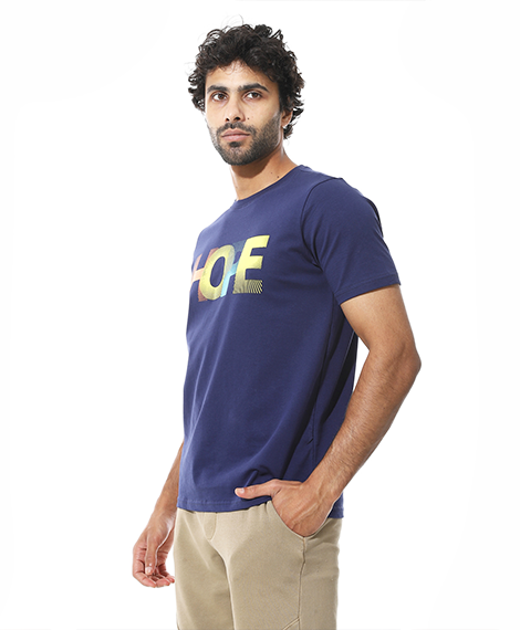 Men's Cotton Regular Fit T-Shirt- Navy