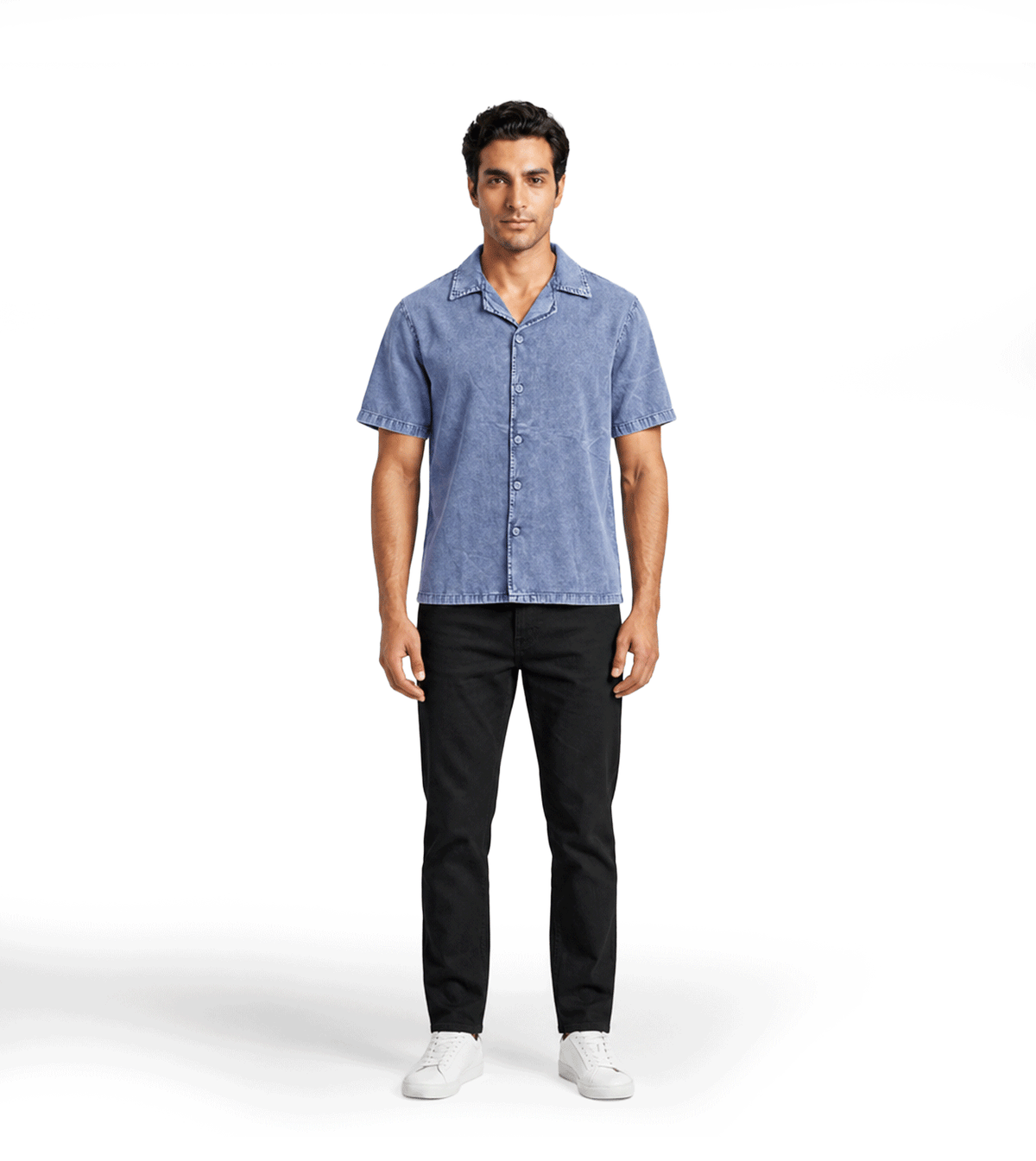 Men’s Washed Short-Sleeve Shirt