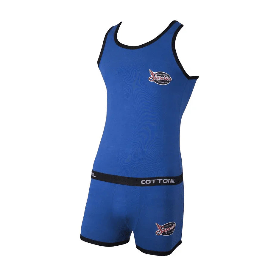 Sleeveless Relax + Boxer, Set - Blue