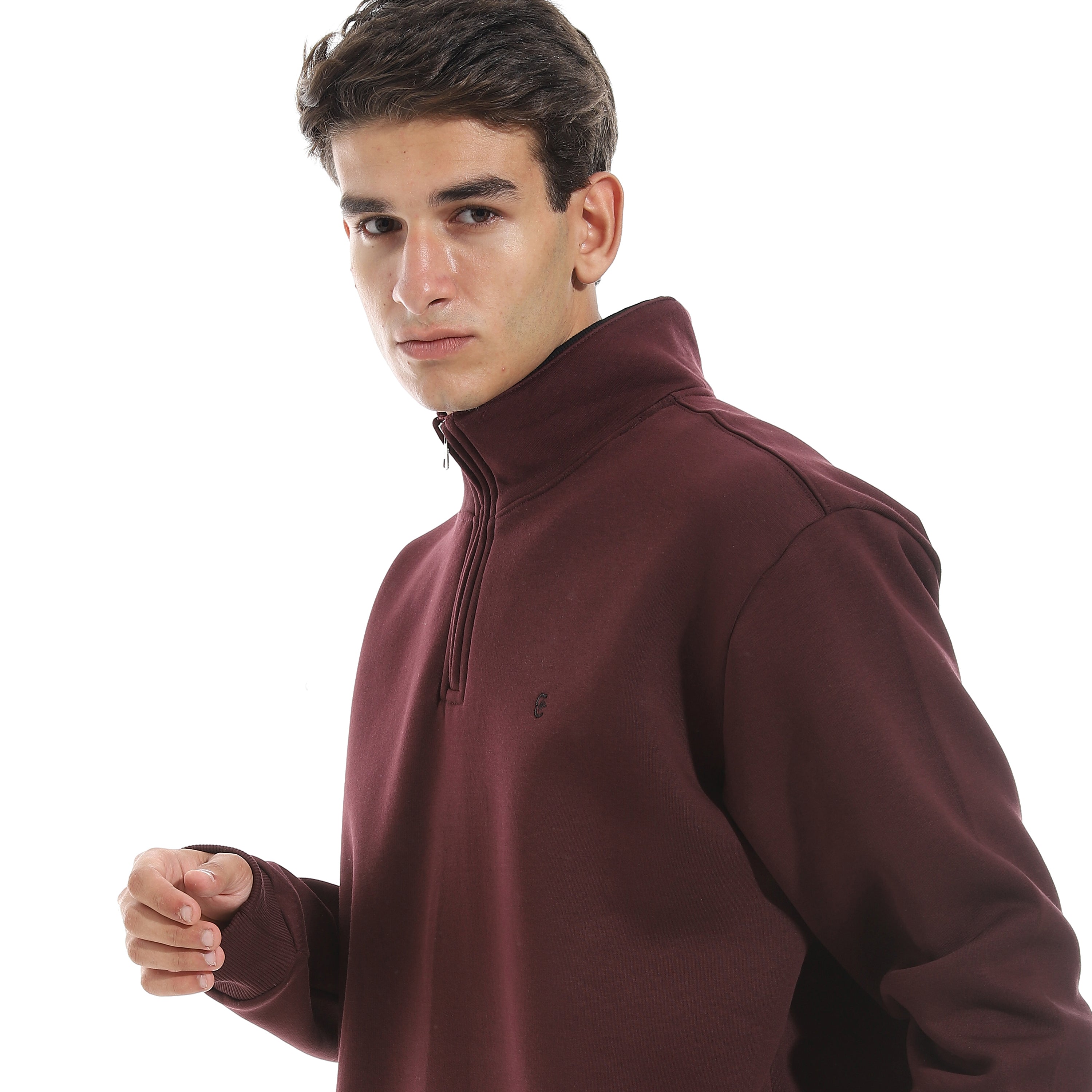 Men’s Half-Zip High-Neck Sweatshirt