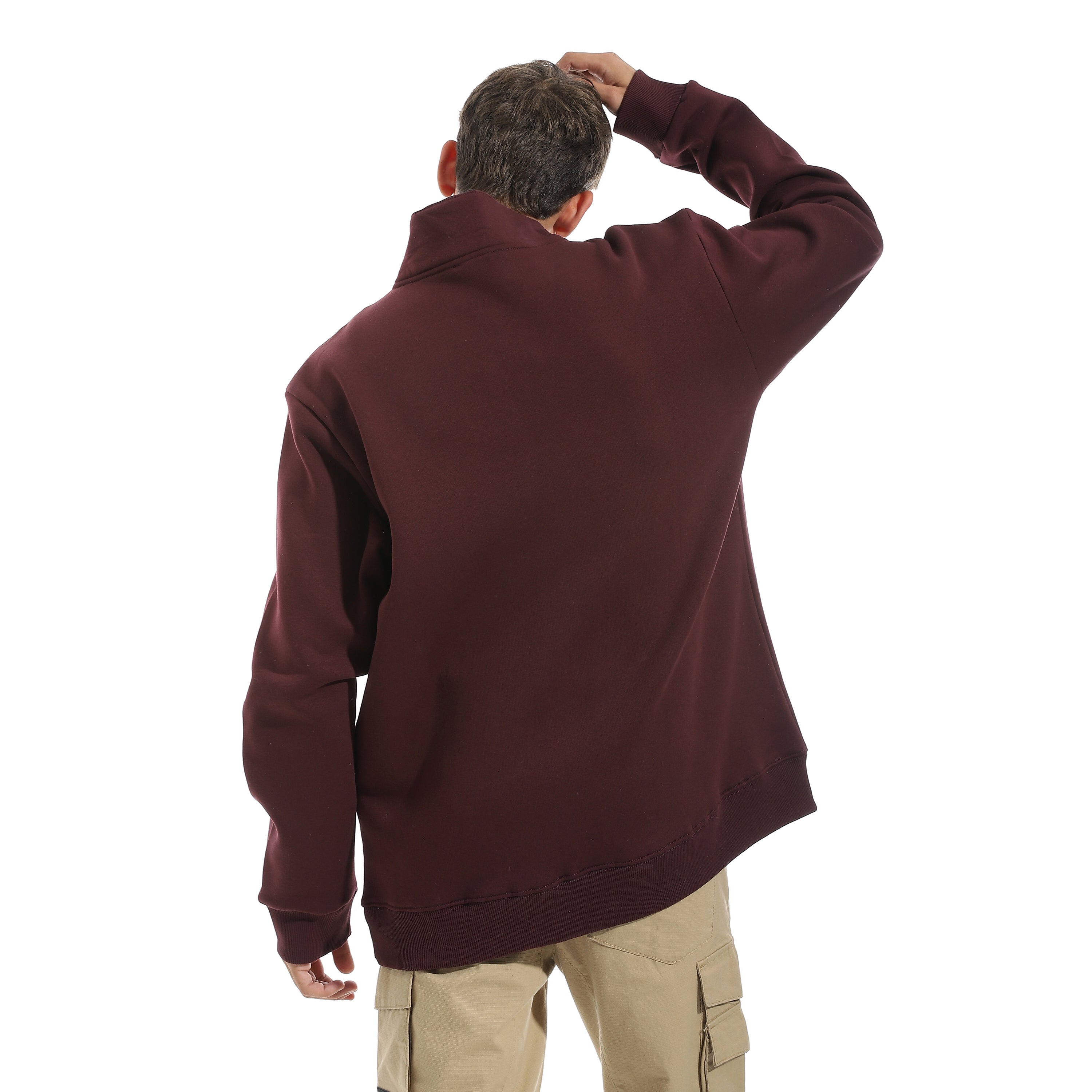 Men’s Half-Zip High-Neck Sweatshirt
