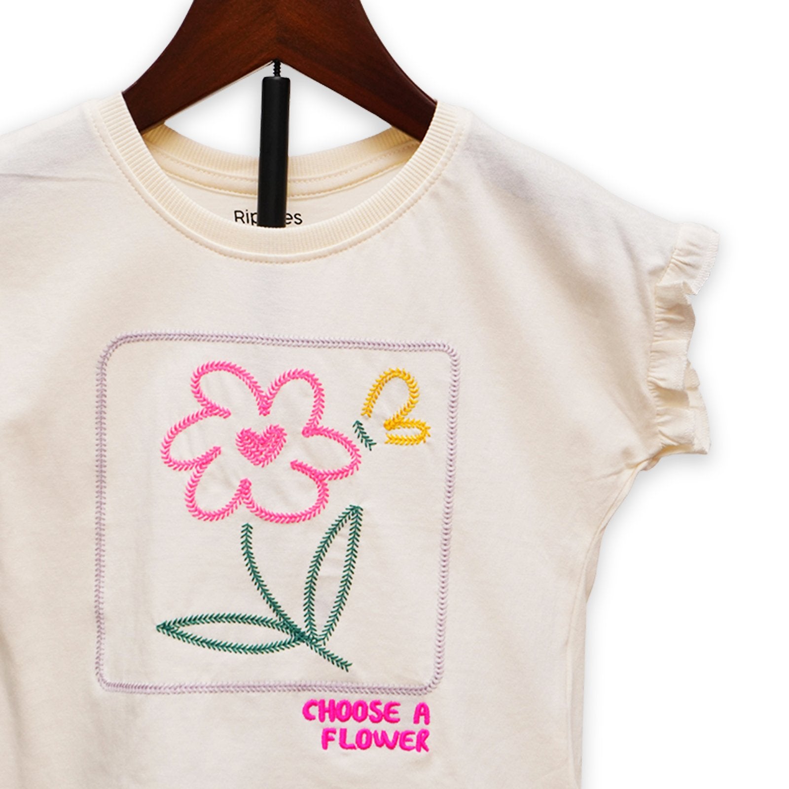 Embroidered Flower T-Shirt